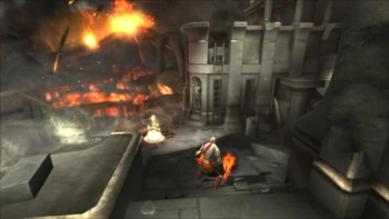 Kratos en la Isla de Creta tras la erupción del volcán (I).