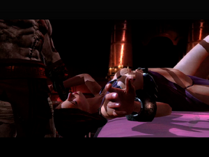 Aphrodite seducing Kratos