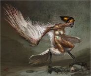 Concept art: Harpy Queen (God of War III & God of War: Ascension)