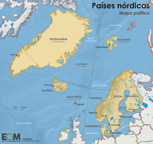 Paises nordicos mapa