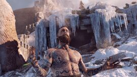 Baldur volviendo a sentir con Freya al fondo