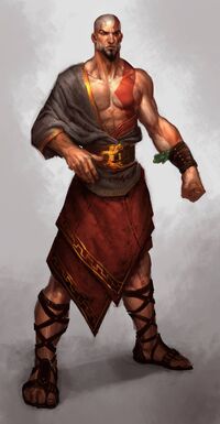 Artwork de Kratos en God of War Ascension