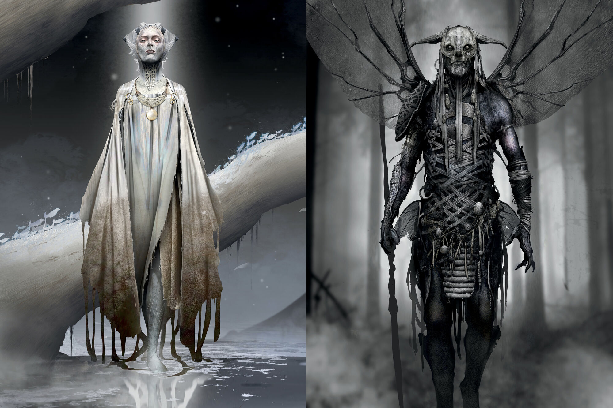 The Elves are divided into two subraces; the Light Elves and Dark Elves. 