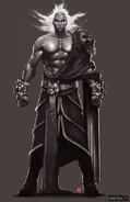 Diseño conceptual descartado de Ares de joven para God of War: Ascension (II).