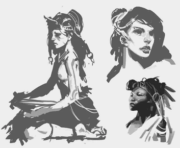 Concept art iniziale dell'Oracolo di Delfi (I)