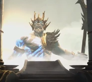 Statue of Poseidon in GoW: Ascension multiplayer.