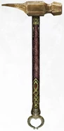 Concept art of Sindri's hammer.