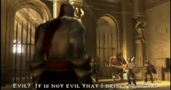 Kratos se encuentra con el Rey Persa.