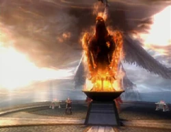 The statue of the Phoenix