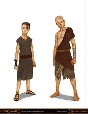 Young Kratos and Deimos