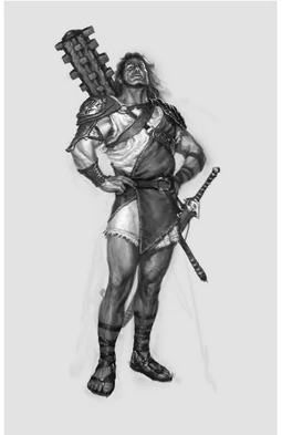 Diseño original del traje de Hércules.