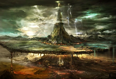 Depiction of the Greek cosmology.