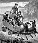 Tanngrisnir & Tanngnjóstr, the goats of Thor