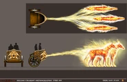 Concept Art: Chariot with Fire horses