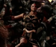 In the pre-rendered cutscenes from God of War