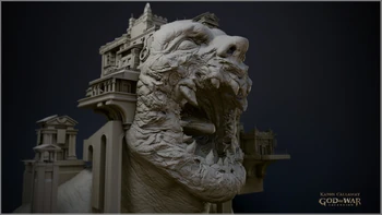 Modelo 3D sin texturas de la cabeza de Egeón (III).