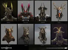 Most of the Valkyries' helms are designed after different kinds of animals.