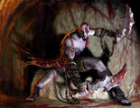 Kratos batallando