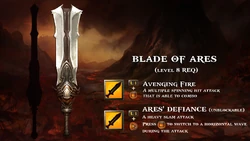 The Blade of Ares in the Multiplayer Beta.