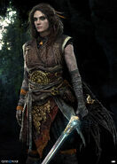 Final design of Freya in God of War: Ragnarök.