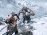 Kratos stuns an Ogre.