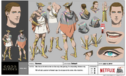 Gods and Heroes Hermes Character Model Sheet