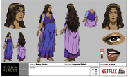 Gods and Heroes Model Sheet Young Electra Costumen Pregnant Default