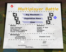 Multiplayer dialog