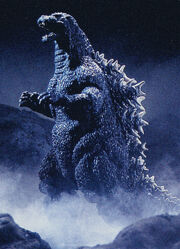 A mid-Heisei Godzilla suit that is fatter than Godzilla 2014