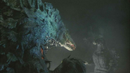 Biollante confronts Godzilla