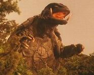 Gamera charging a Plasma Fireball