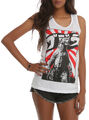 Godzilla 2014 Godzilla Tonal Red Pop Girls Tank Top