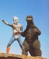 Zone and Godzilla advancing