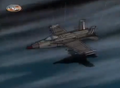 A very off model F/A-18 Hornet, as seen in Godzilla: The Series Season 1 Episode 1