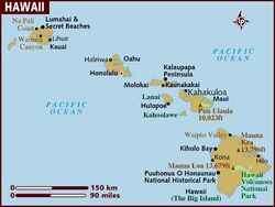 Map of hawaii