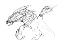 Concept Art - Godzilla 2000 Millennium - Orga 59