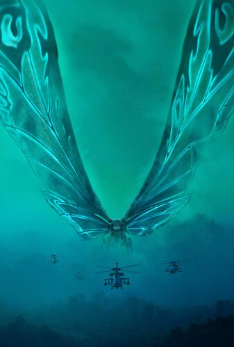 Godzilla King of the Monsters - Mothra poster - Clear keyart