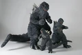 Gigantic Series Godzilla 1962, Toho 30cm Series version (Right) & the Large Monster Series version (Front)