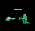 The unused sprite of the flying form of Hedorah can be seen in the credits