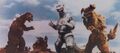 Mechagodzilla in combat with Godzilla and King Ceasar