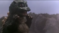 Little Godzilla moments after being freed