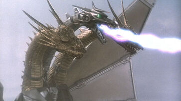 Mecha king ghidorah beams