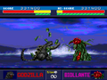 Godzilla breaks Biollante's defenses