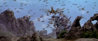 Godzilla vs. Megaguirus - Godzilla gets swarmed
