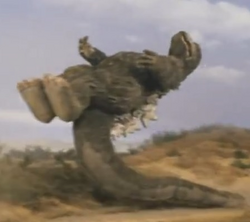 Godzilla vs. Megalon 11 - Tail Slide