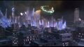 Godzilla and Spacegodzilla battle in Fukuoka