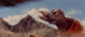 All Monsters Attack - Giant Condor flies in while in stock footage form 9-9-2