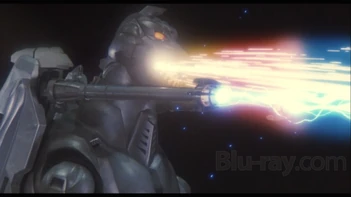 MechaGodzilla 2 usando sus cañones de alta potencia de rayo láser