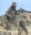 All Monsters Attack 7 - Godzilla forces Minilla to fight