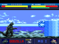 Mechagodzilla blocks Godzilla's beam attack